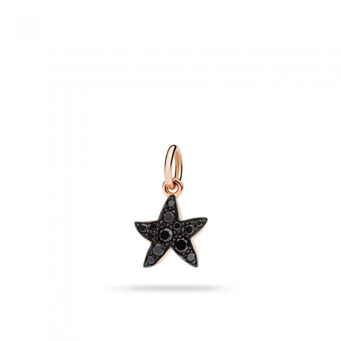 Star diamonds black pendant