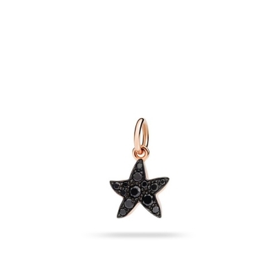 Star diamonds black pendant