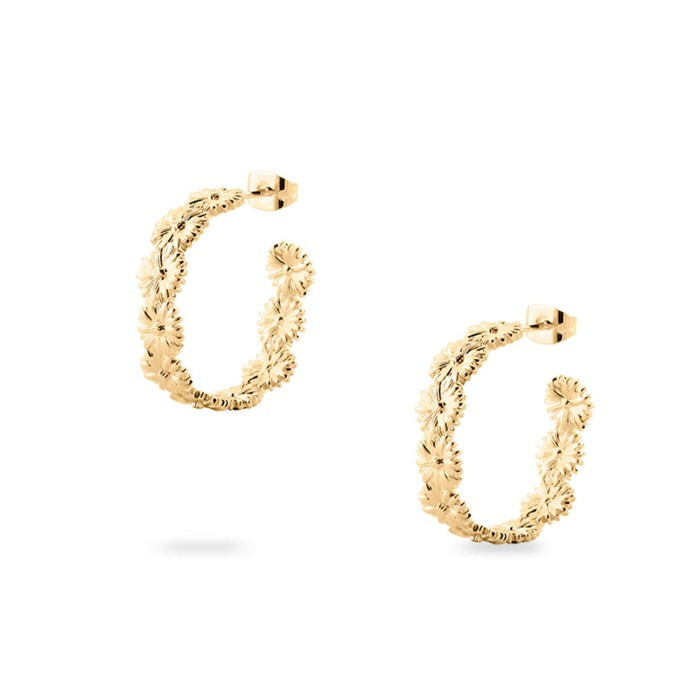 Agatha Paris Blossom Daisy Hoop Earrings