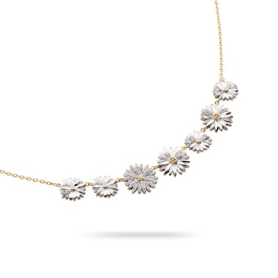 Agatha Paris Blossom Short Necklace in Gold and Silver