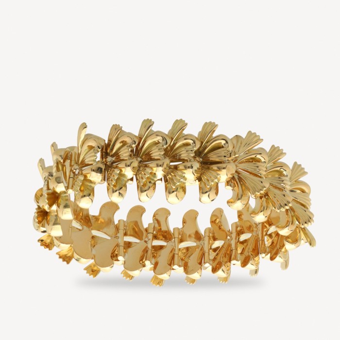 Chevalier bracelet yellow gold leaves