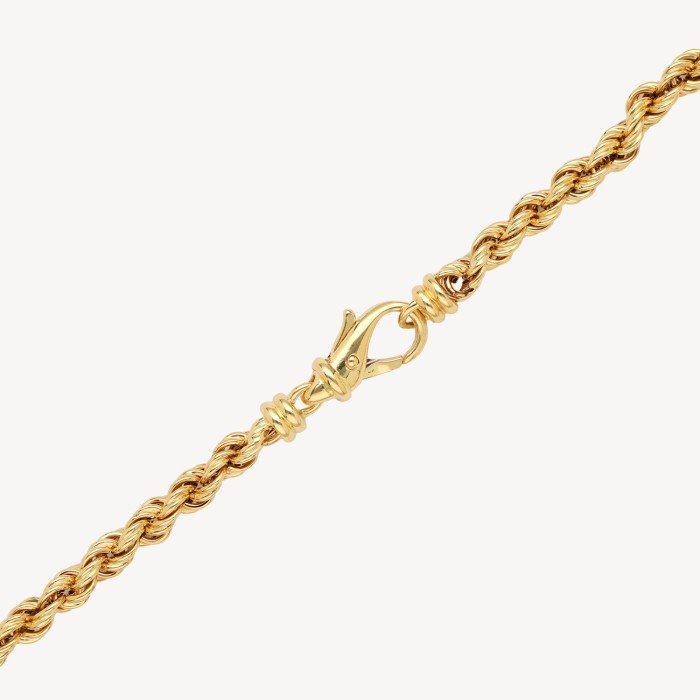 Vintage Yellow Gold Cord Necklace