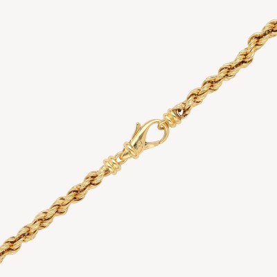 Vintage Yellow Gold Cord Necklace