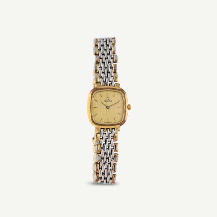 Omega DeVille square case steel watch