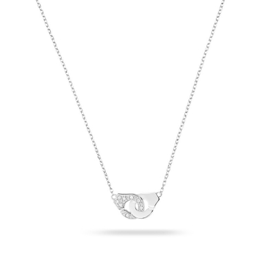 Menottes Dinh Van R8 White Gold Necklace