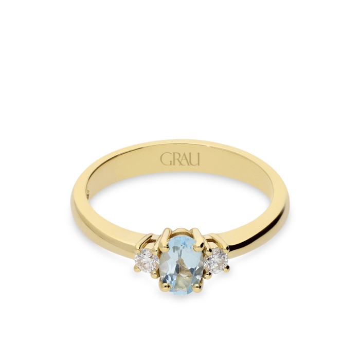 Grau Good Mood Aquamarine Ring