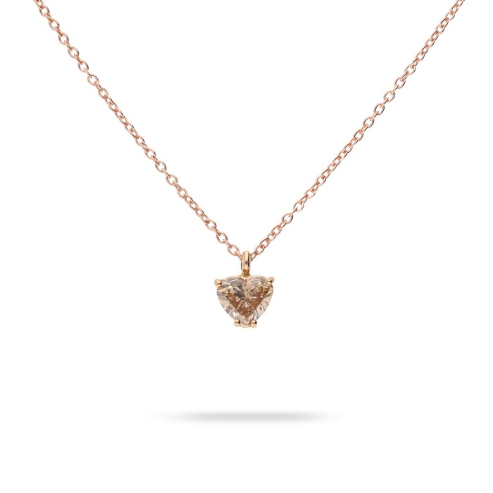 Good Mood Grau Brown Diamond and Rose Gold Necklace