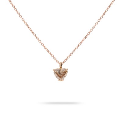 Good Mood Grau Brown Diamond and Rose Gold Necklace