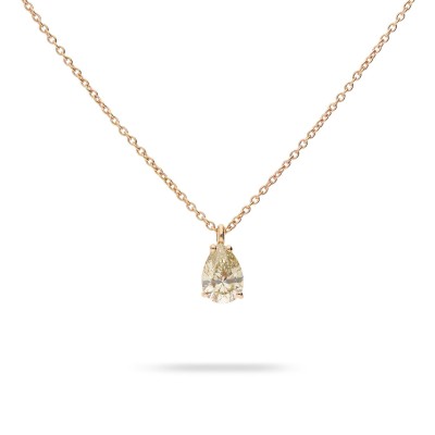 Good Mood Grau Brown Diamond and Rose Gold Necklace