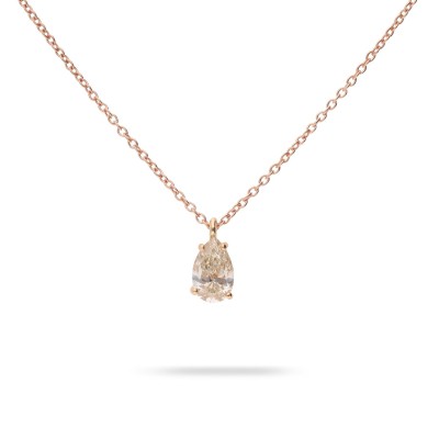 Good Mood Grau Brown Diamond and Rose Gold Necklace