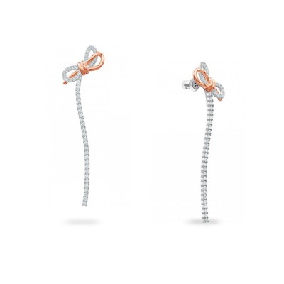 Pendientes Lifelong Bow blanco / rosa