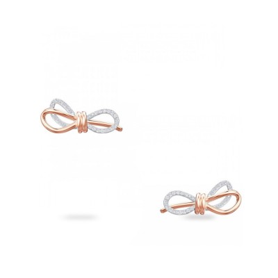 Earrings Lifelong Bow white / pink