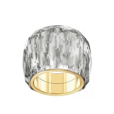 Swarovski Nirvana ring, gray, gold tone PVD