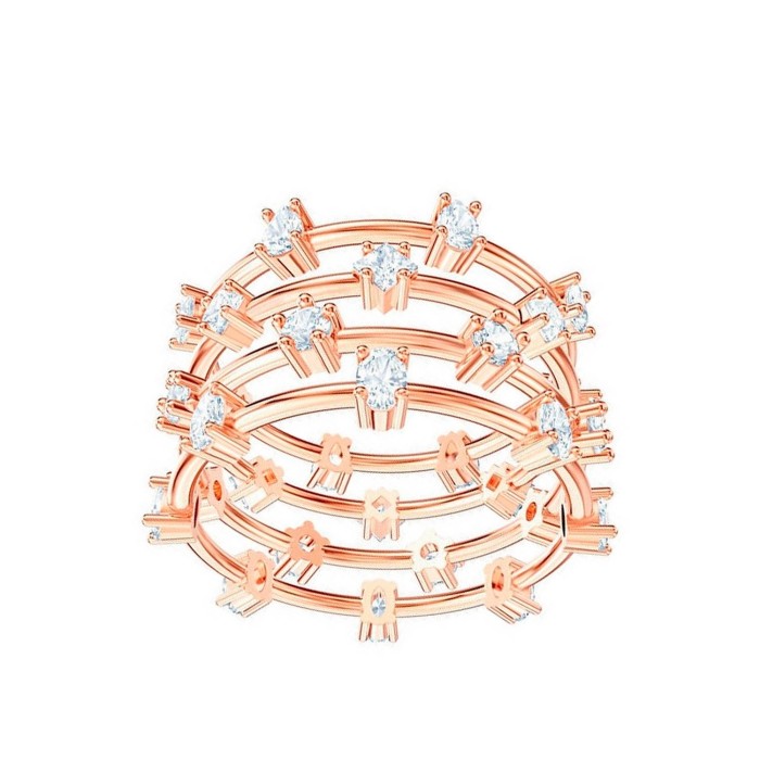 Penelope Cruz Moonsun ring, white, rose gold bath