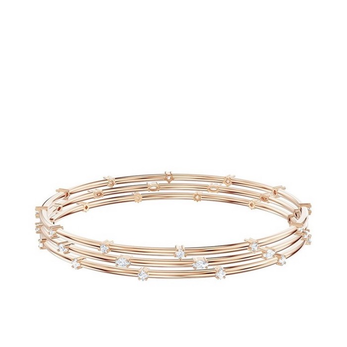 Penelope Cruz Moonsun Cluster Bracelet, white, rose gold plated