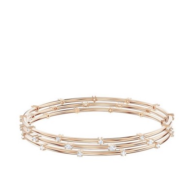 Brazalete Cluster Penélope Cruz Moonsun, blanco, baño de oro rosa