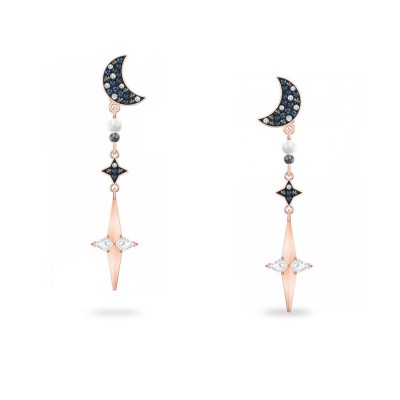 Earrings Swarovski Symbolic multicolored Ear Jacket, combination of metallic finishes