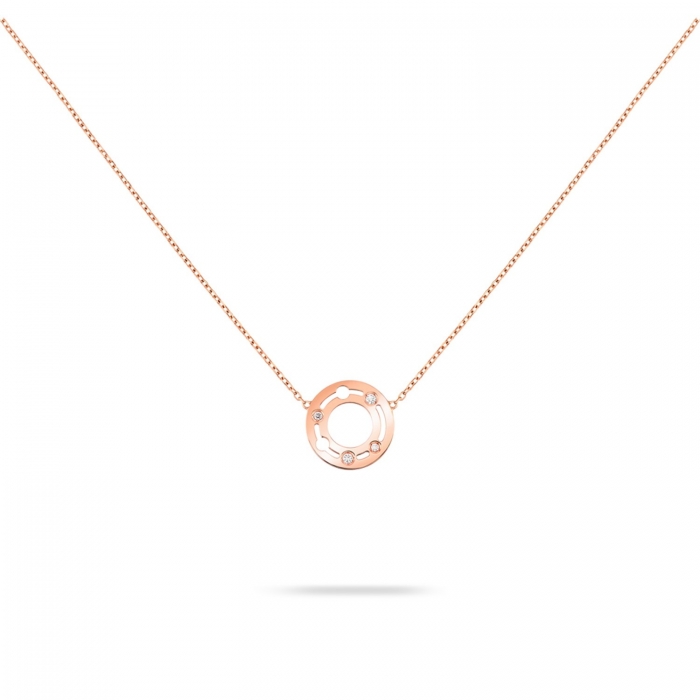 Dinh Van Pulse necklace in rose gold and diamonds