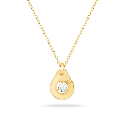 Dinh Van Menottes R8 Yellow Gold Necklace