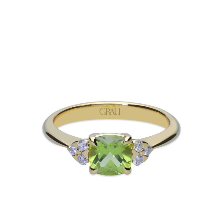 Anell Grau Or Groc i Peridot