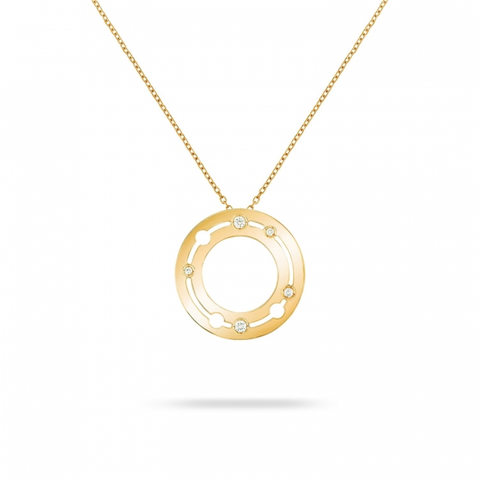 Dinh Van Pulse necklace in yellow gold and diamonds