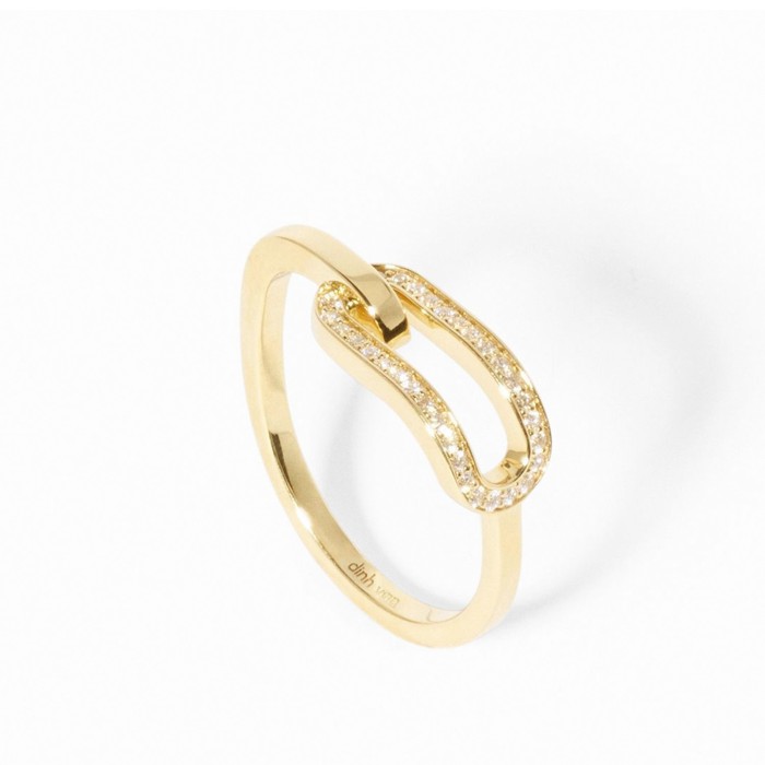 Anillo Dinh Van Maillon Oro Amarillo y Diamantes