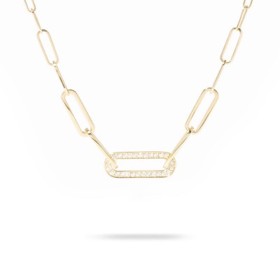 Dinh Van Maillon Necklace Yellow Gold and Diamonds