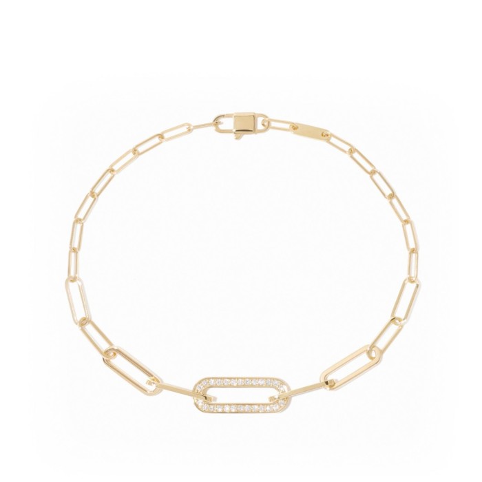 Dinh Van Maillon Bracelet Yellow Gold and Diamonds