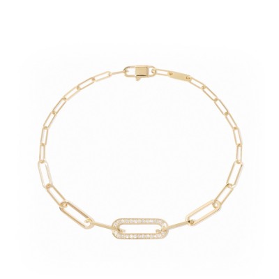 Dinh Van Maillon Bracelet Yellow Gold and Diamonds