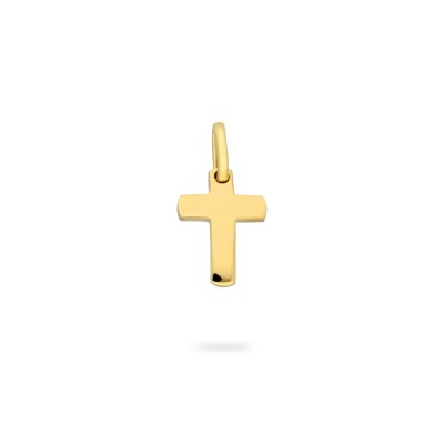 Grau Rounded Cross Pendant Yellow Gold M