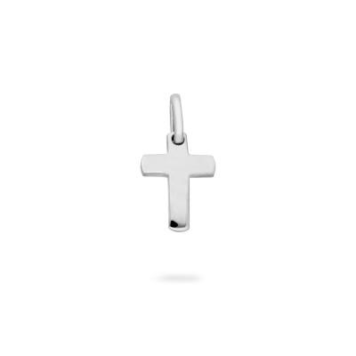 Grau Rounded Cross Pendant White Gold M