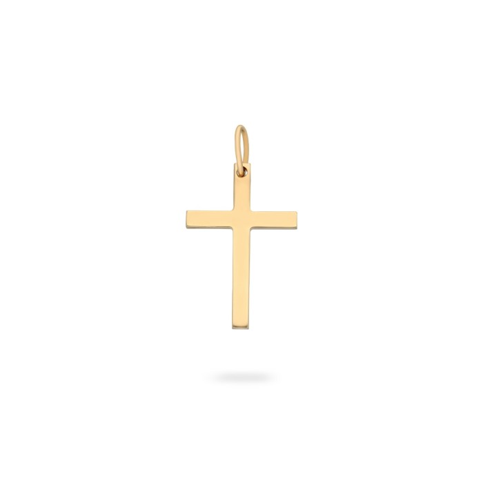 Grau Flat Cross Pendant Rose Gold L