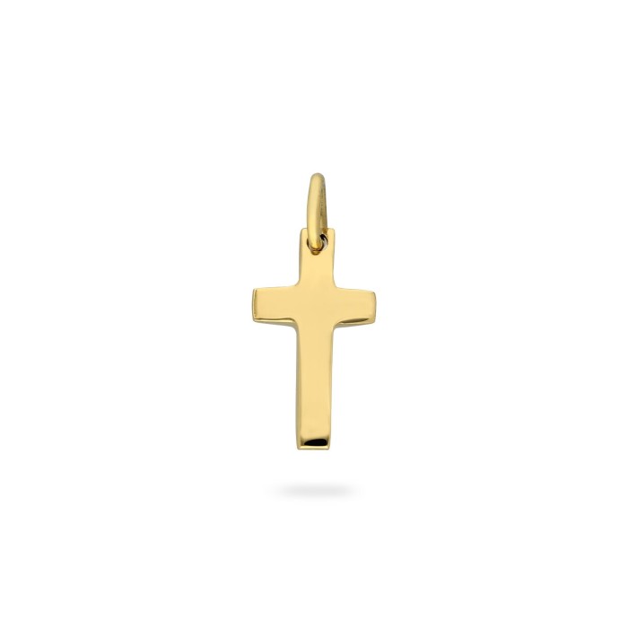 Grau Chamfered Cross Yellow Gold S Pendant