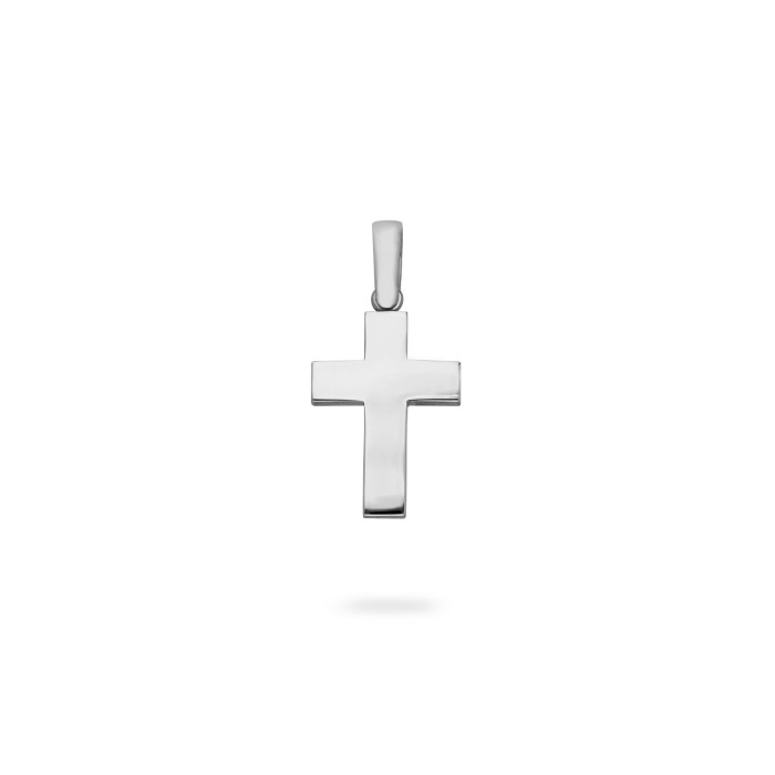 Grau Rounded Cross Pendant White Gold L