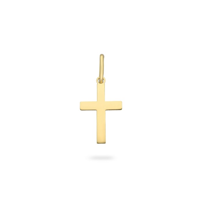 Pendant Grau Flat Cross Yellow Gold S