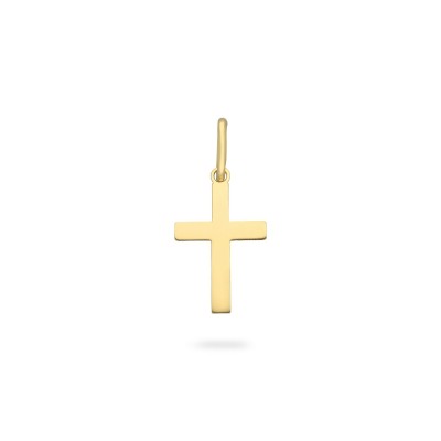 Pendant Grau Flat Cross Yellow Gold S