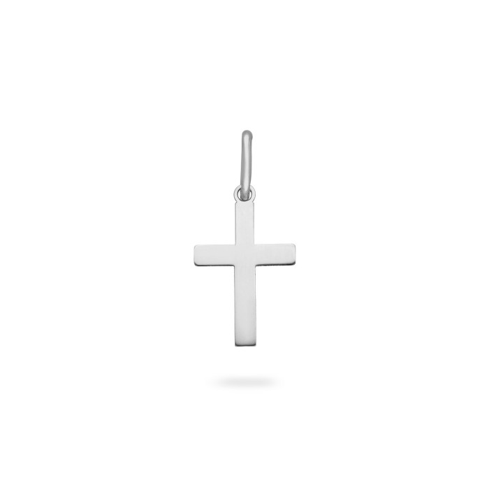 Grau Flat Cross Pendant White Gold S