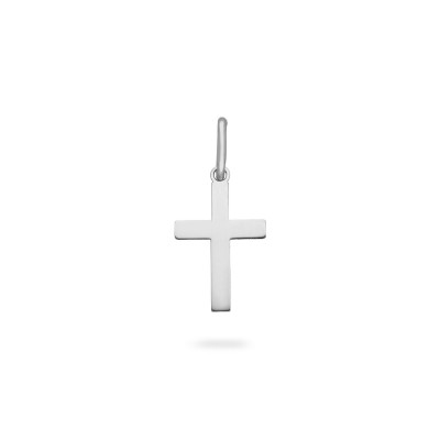 Grau Flat Cross Pendant White Gold S