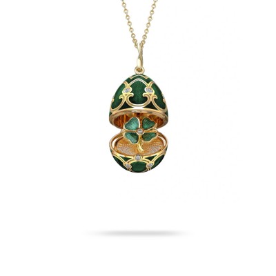 Collar Fabergé Heritage Clover Surprise Locket Or Groc