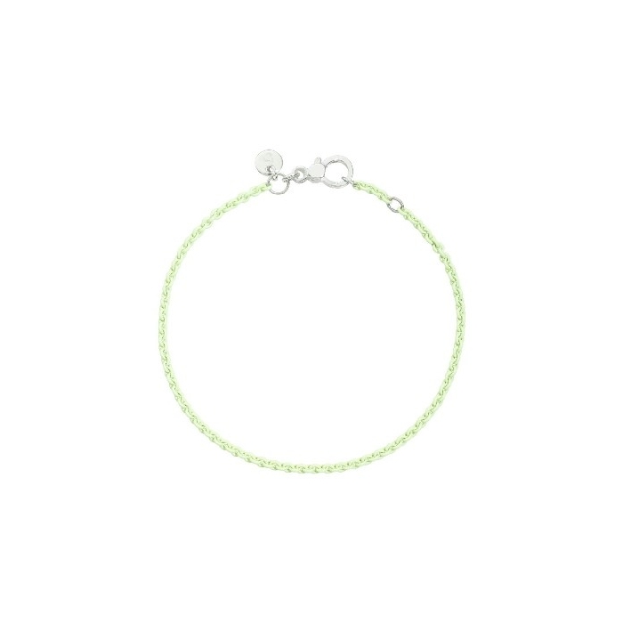 Light green silver bracelet