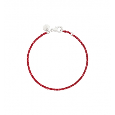 Red silver bracelet