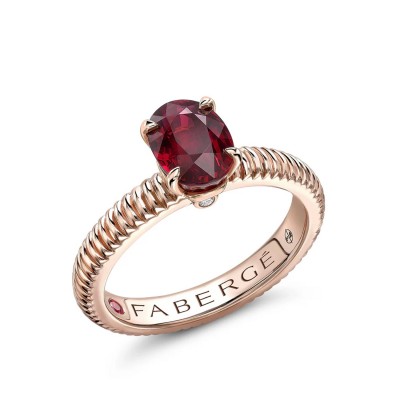 Fabergé Ruby Ring Rose Gold