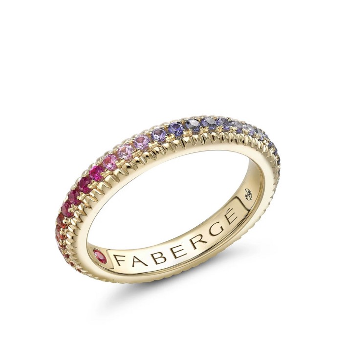 Anell Fabergé Multicolor Or Groc