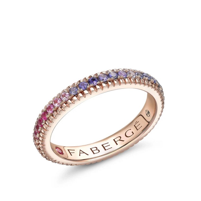 Fabergé Rainbow Pink Gold Ring