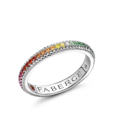 Fabergé Rainbow White Gold Ring