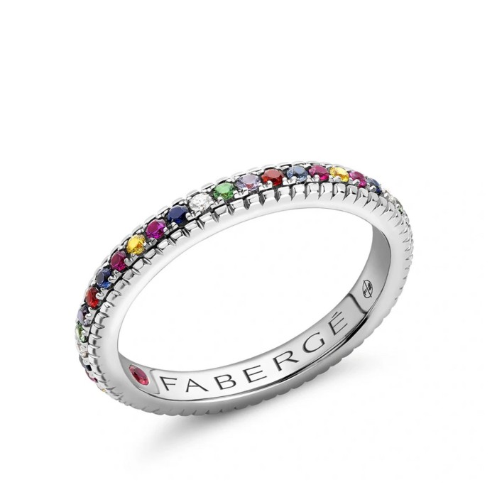 Fabergé Rainbow White Gold Ring