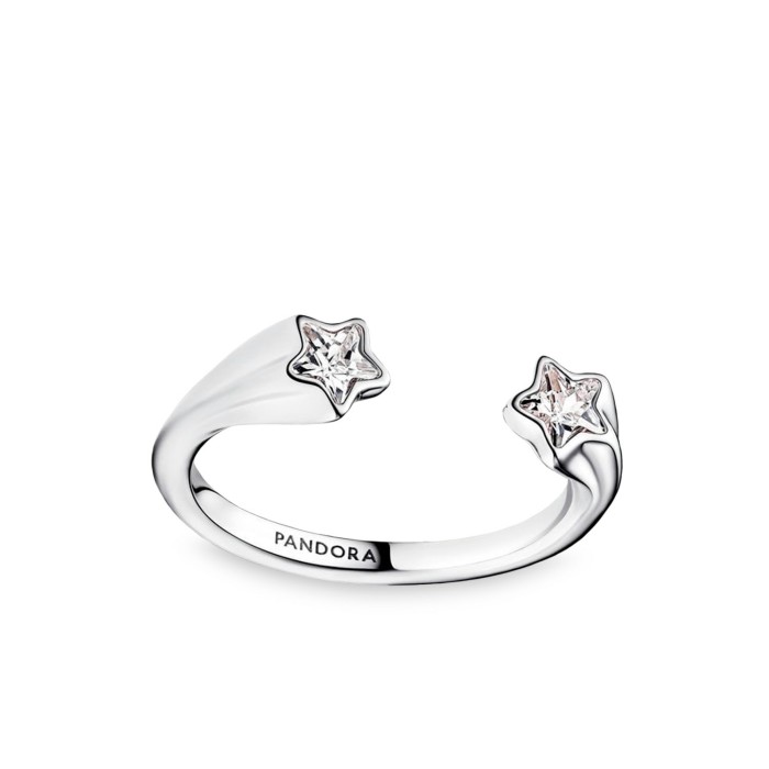 Pandora Double Star Open Ring Silver