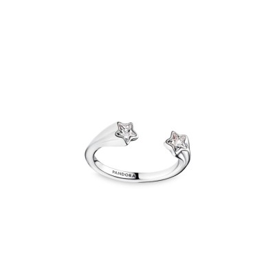 Pandora Double Star Open Ring Silver