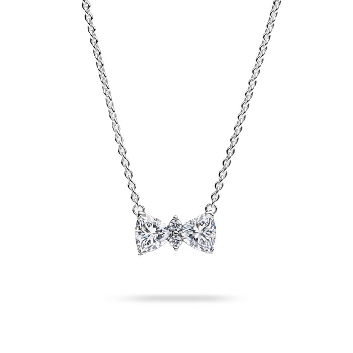 Sparkling Bow Necklace Pandora Timeless