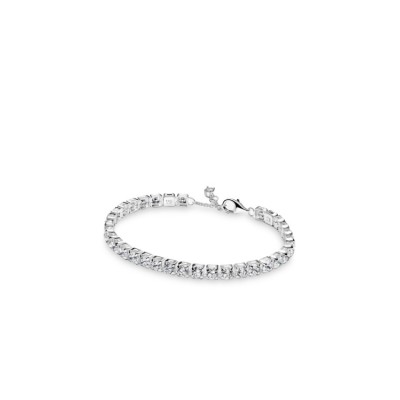 Wide Silver Tennis Bracelet Pandora